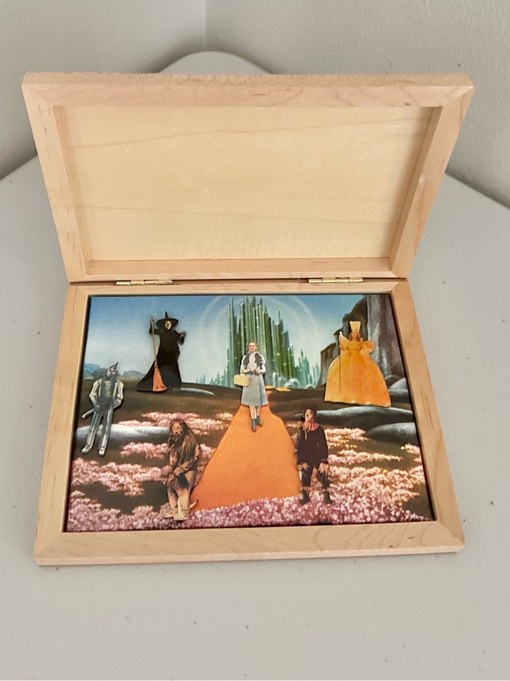 Wizard of Oz 1997 Warner Bros 6 Pin Collection Wooden Display Box RARE